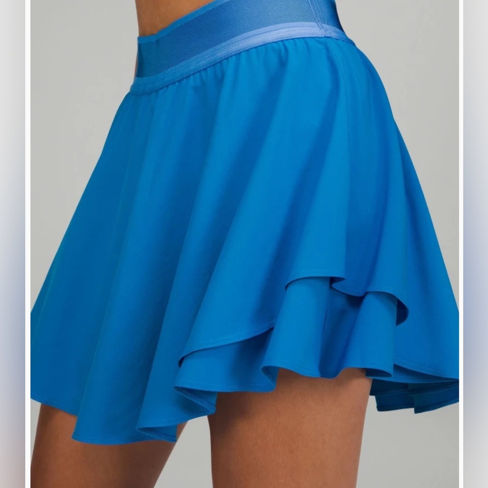 Lululemon Court Rival Skirt 8 Perfect for Tennis or Pickleball Poolside Blue